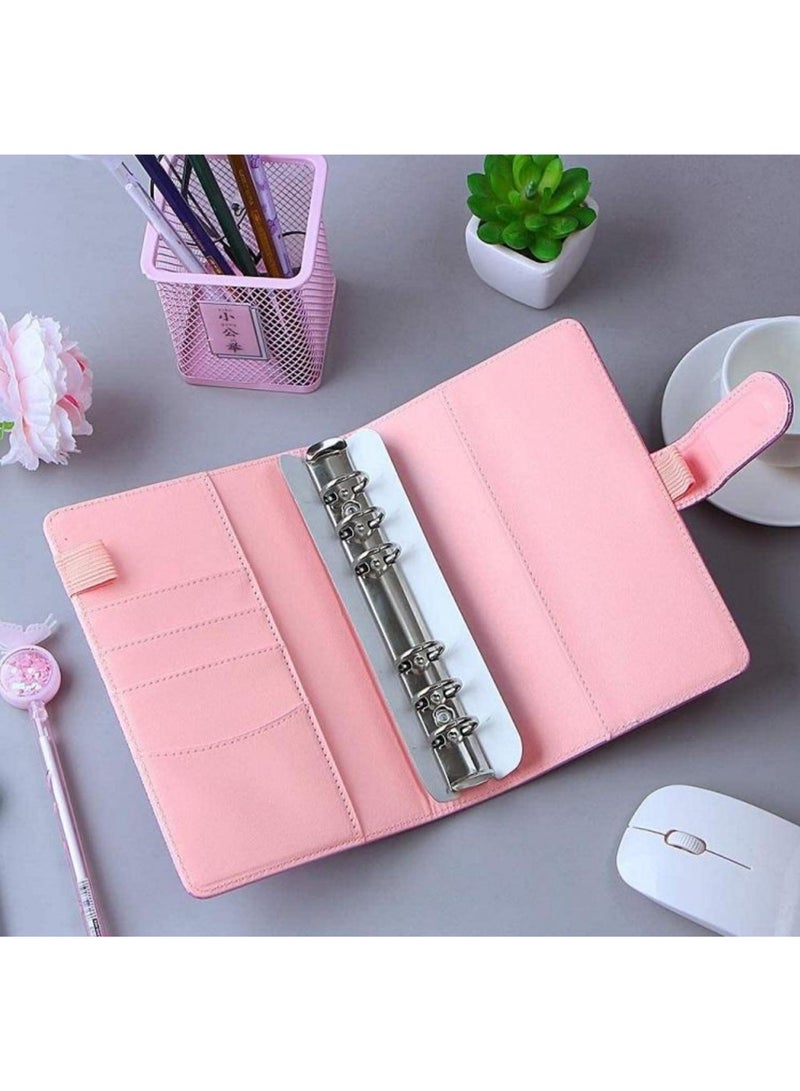 Faux leather wallet, money pouch, budget and notepad with card slots, cash and money compartment - A6 - Image 3